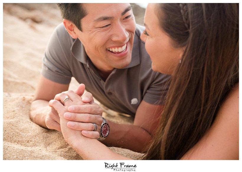 Oahu Sunset Engagement Photos Sharks Cove North Shore Hawaii