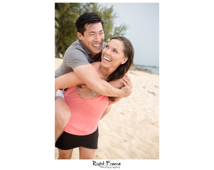 Oahu Sunset Engagement Photos Sharks Cove North Shore Hawaii