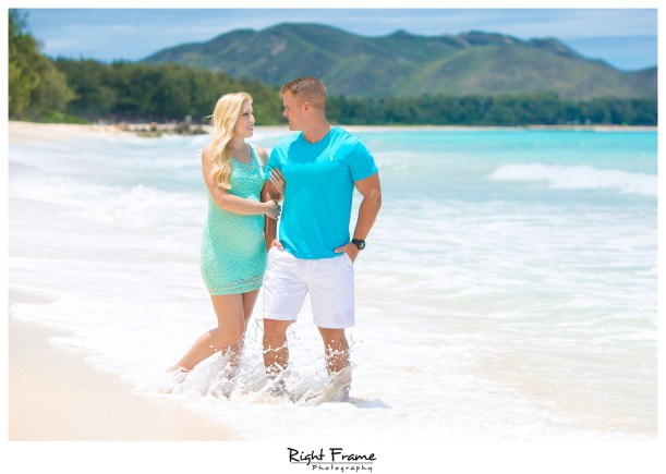Summer Pregnancy Announcement on Oahu WAIMANALO BEACH