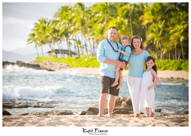 Sunset Family Beach Pictures at Ko Olina Oahu Hawaii