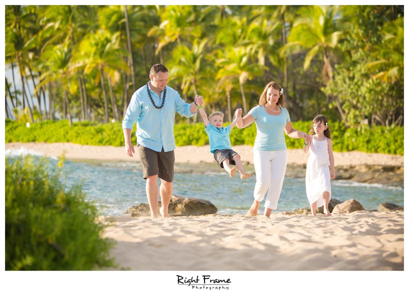 Sunset Family Beach Pictures at Ko Olina Oahu Hawaii