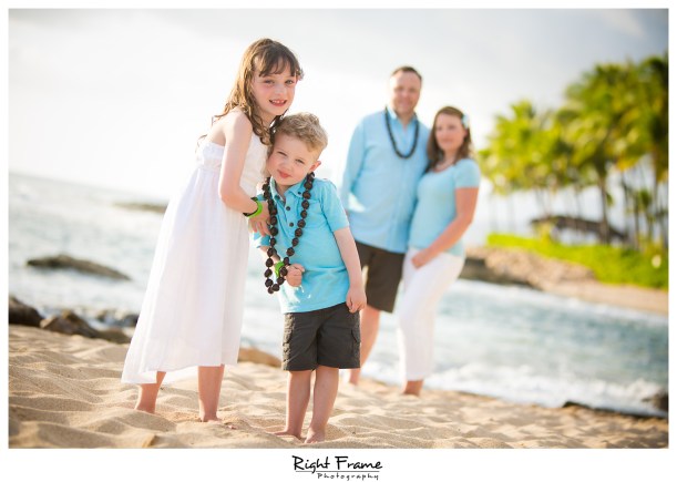 Sunset Family Beach Pictures at Ko Olina Oahu Hawaii