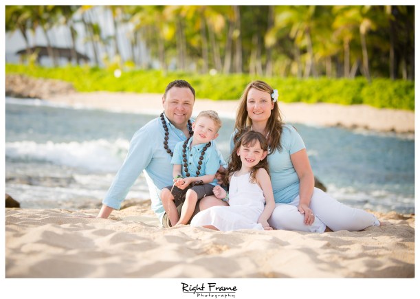 Sunset Family Beach Pictures at Ko Olina Oahu Hawaii