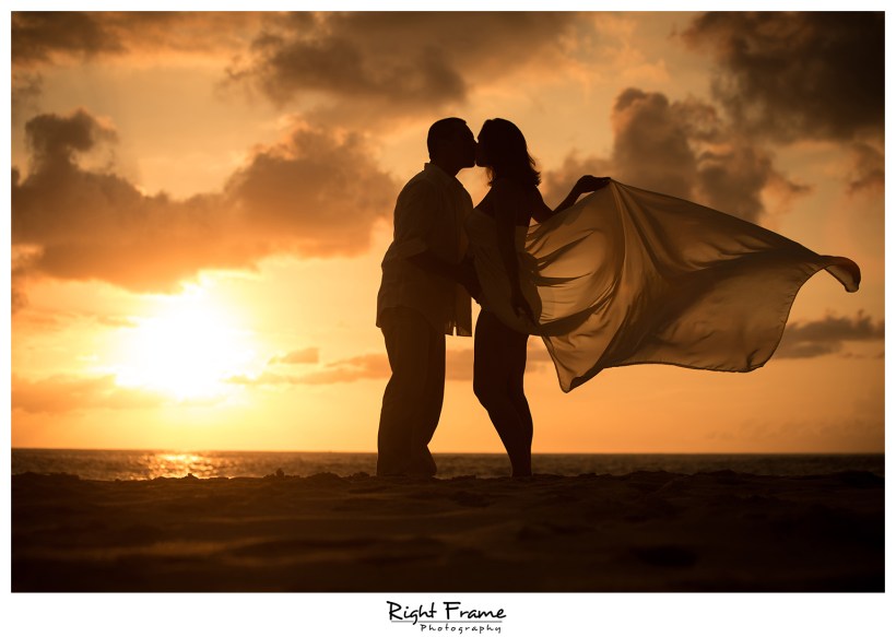 Hawaii Oahu Sunset Maternity Pictures
