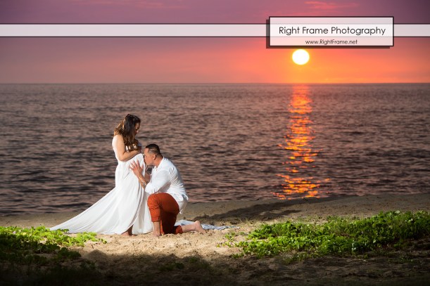 Sunset Maternity Photo Session in Hawaii Oahu