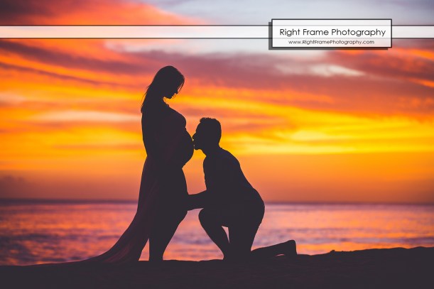 Sunset Maternity Beach Photos Oahu Hawaii