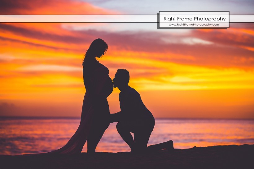 Sunset Maternity Beach Photos Oahu Hawaii