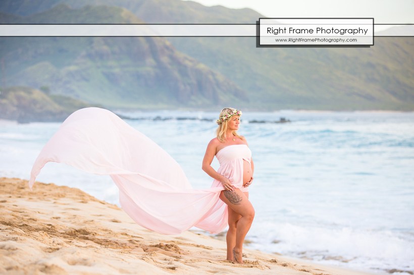 Sunset Maternity Beach Photos Oahu Hawaii
