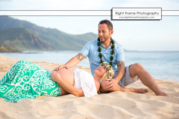 Sunset Maternity Beach Photos Oahu Hawaii