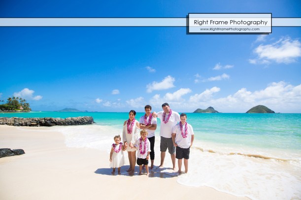 Family Pictures at Lanikai Beach Oahu Hawaii