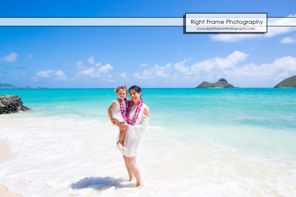 Family Pictures at Lanikai Beach Oahu Hawaii