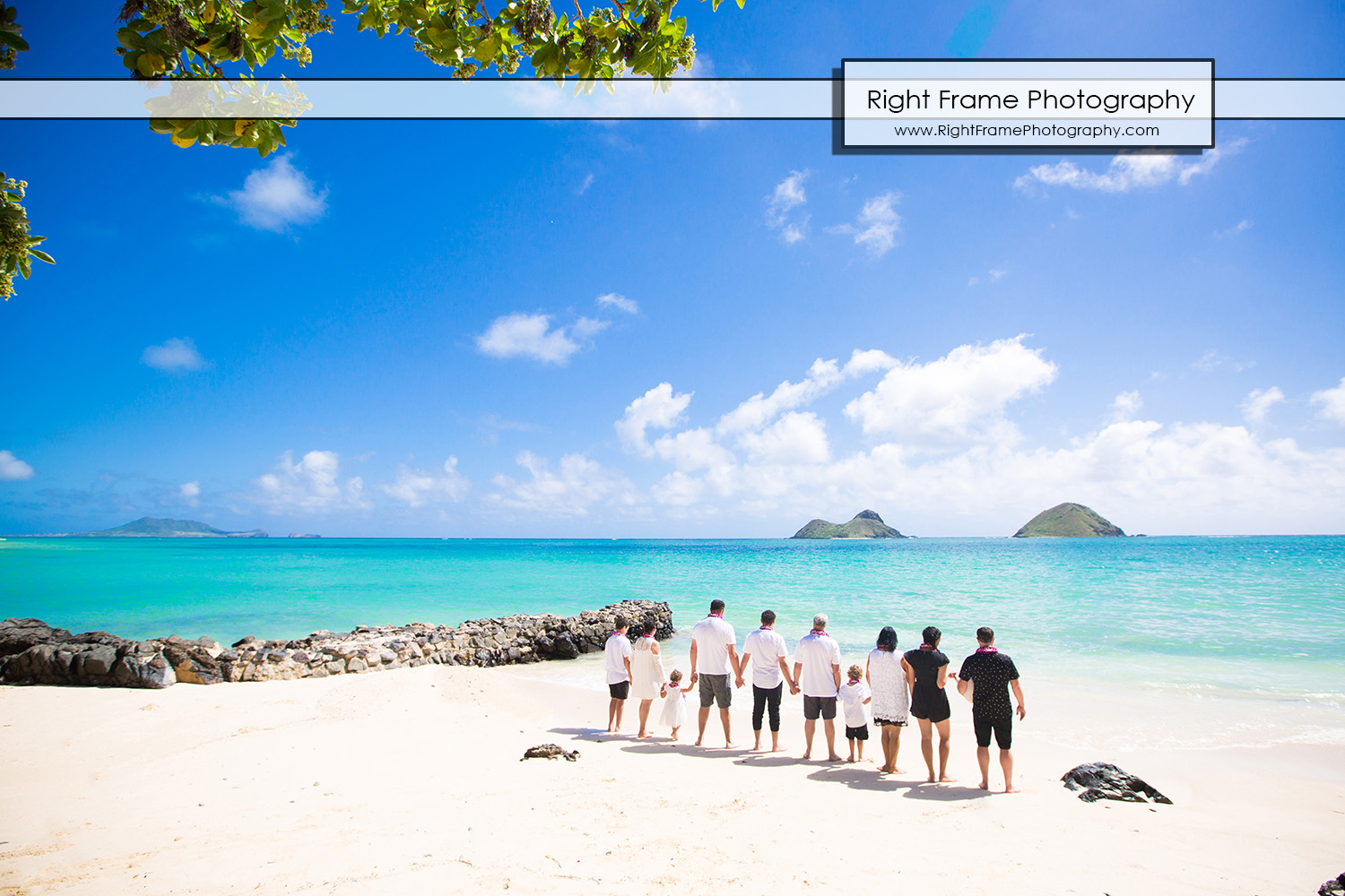 Family Pictures at Lanikai Beach Oahu Hawaii