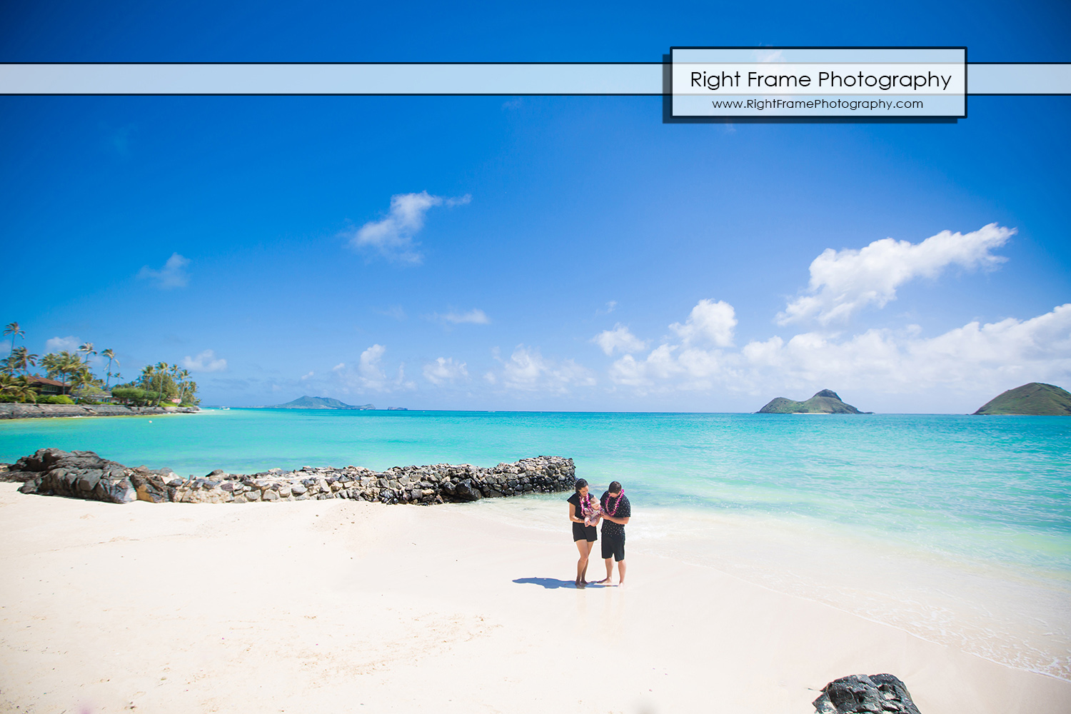 Family Pictures at Lanikai Beach Oahu Hawaii