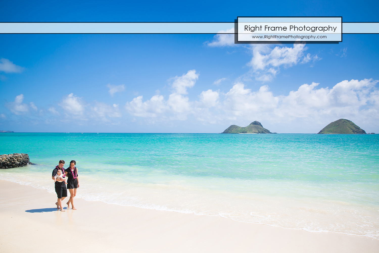 Family Pictures at Lanikai Beach Oahu Hawaii