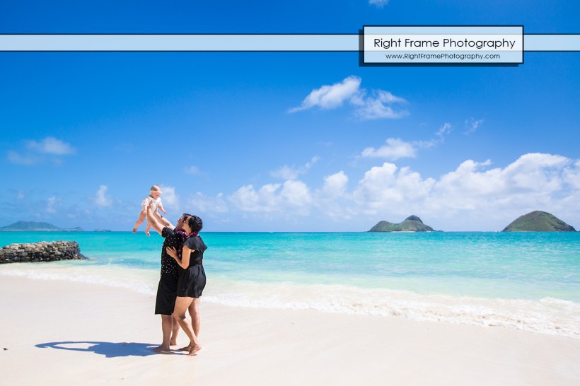 Family Pictures at Lanikai Beach Oahu Hawaii