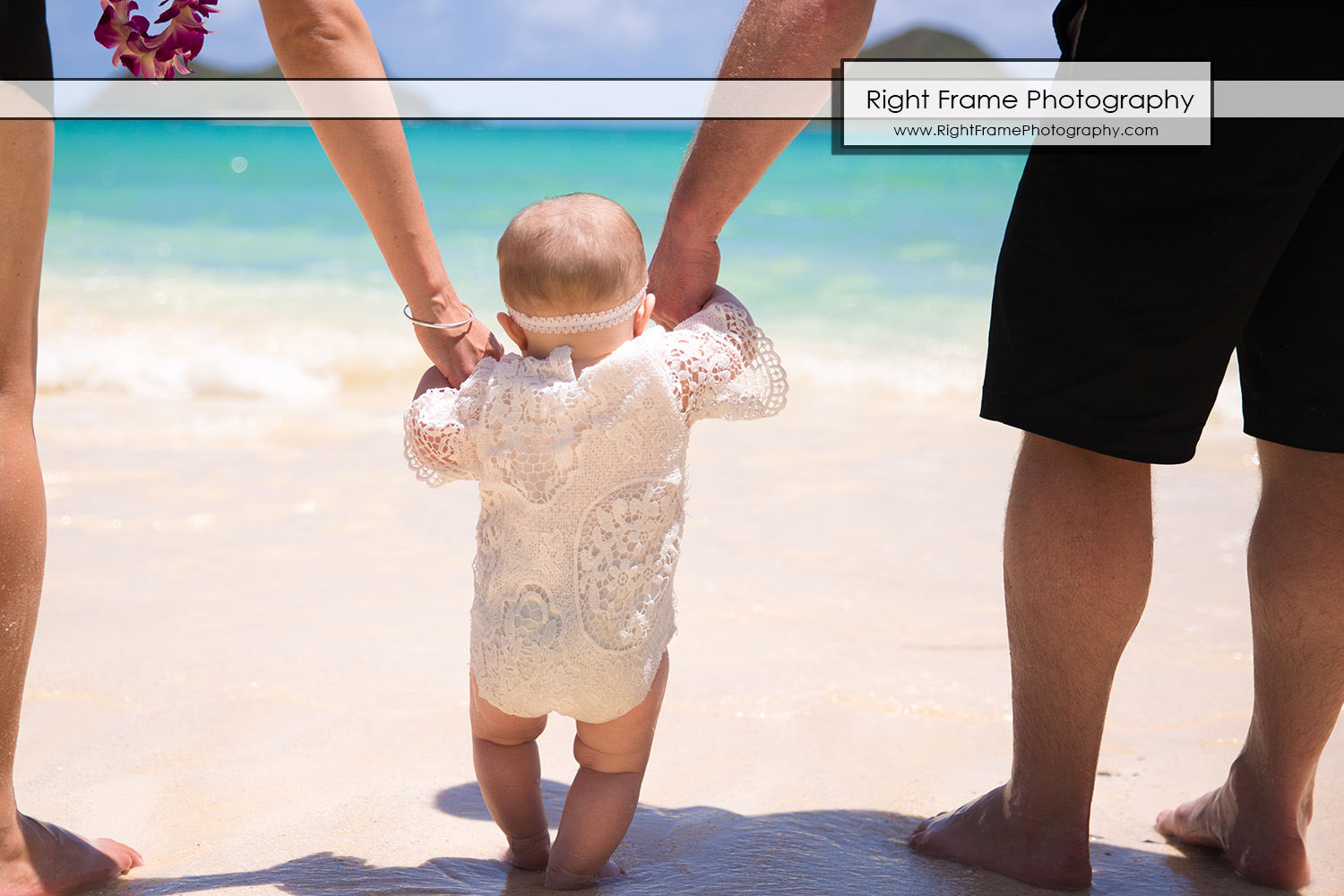 Family Pictures at Lanikai Beach Oahu Hawaii