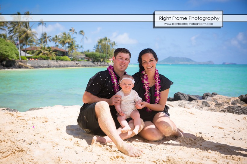 Family Pictures at Lanikai Beach Oahu Hawaii