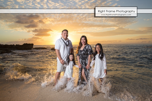 Sunset Family Portraits near Marriott's Ko Olina Beach Club, Oahu