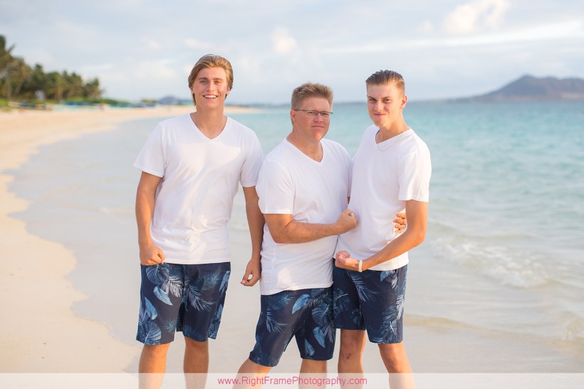 Sunrise lanikai beach family portrait