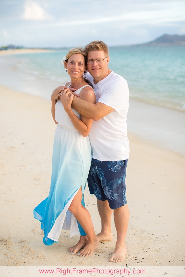 Sunrise lanikai beach family portrait