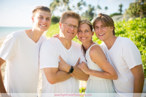 Sunrise lanikai beach family portrait
