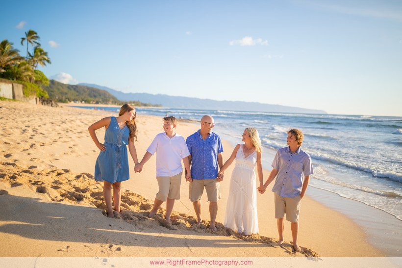 SUNSET BEACH Family Photoshoot at North Shore Oahu Hawaii