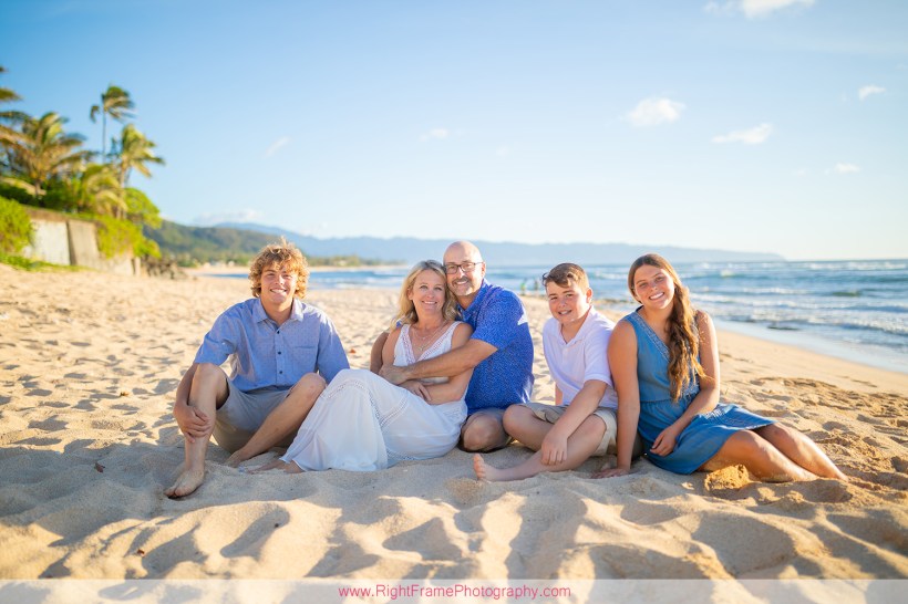 SUNSET BEACH Family Photoshoot at North Shore Oahu Hawaii
