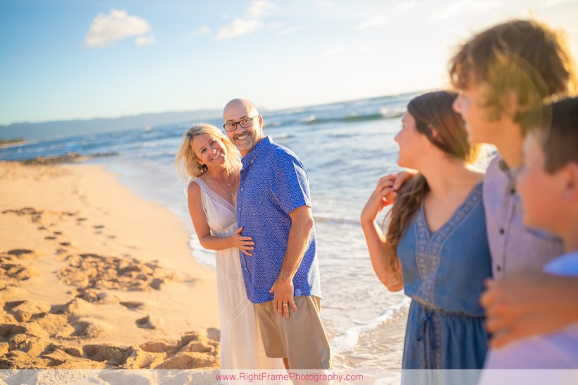 SUNSET BEACH Family Photoshoot at North Shore Oahu Hawaii